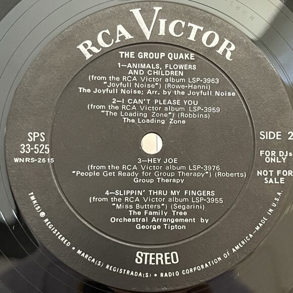 The Group Quake Compilation Vinyl LP 1968 RCA Victor SPS 33-525 Promo - Picture 9 of 16
